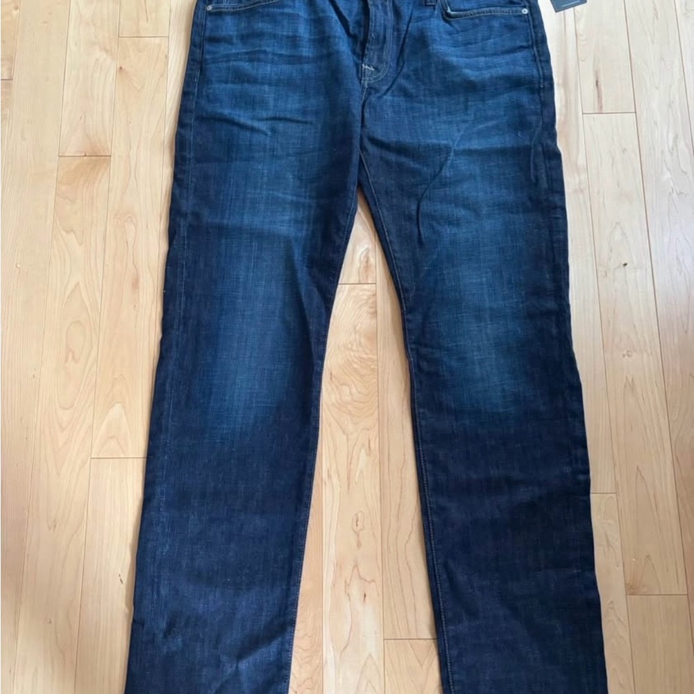 7 For All Mankind Men's Deep Indigo Bootcut Jeans